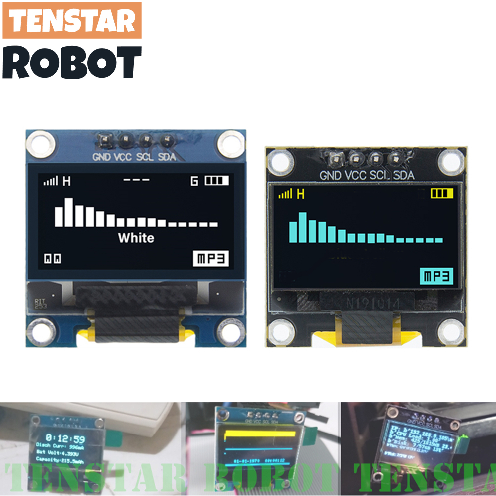 Ssd1306 - TENSTAR 0.96 pouces OLED SSD1306 blanc/bleu/jaune