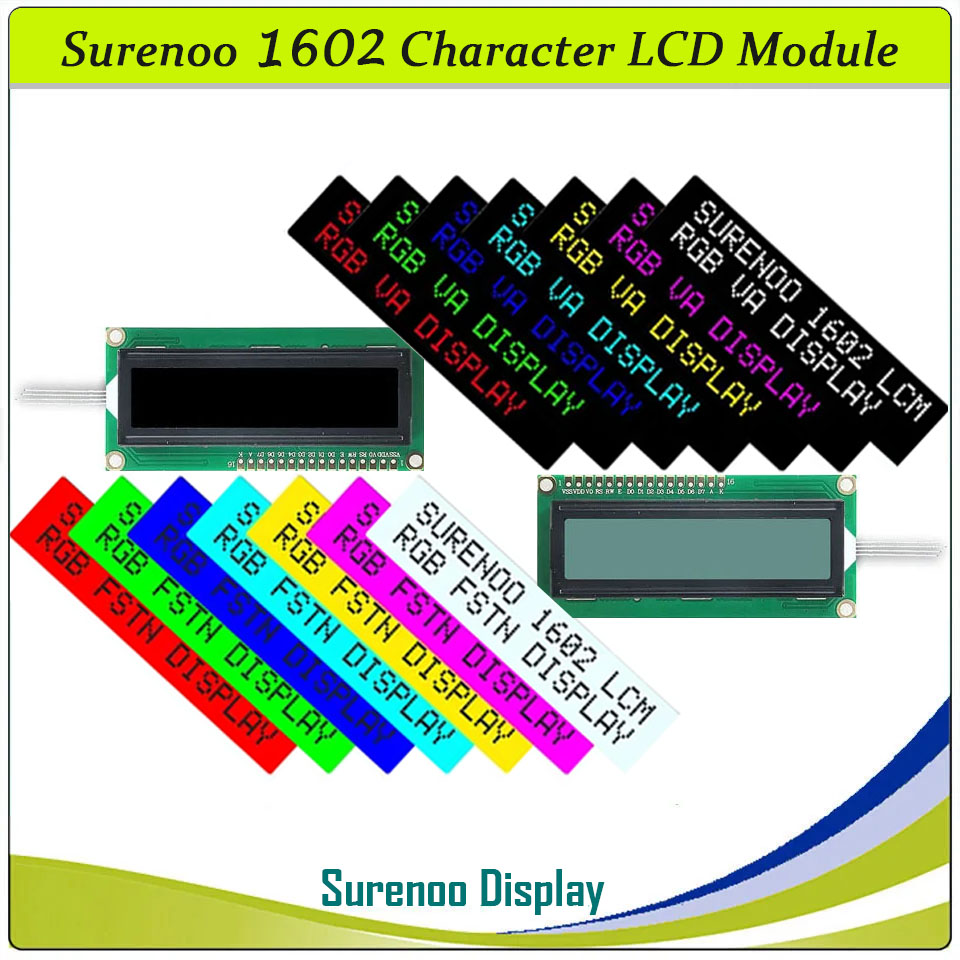 Lcd 1602 - Écran d'affichage LCD Rick Tech, rétroéclairage
