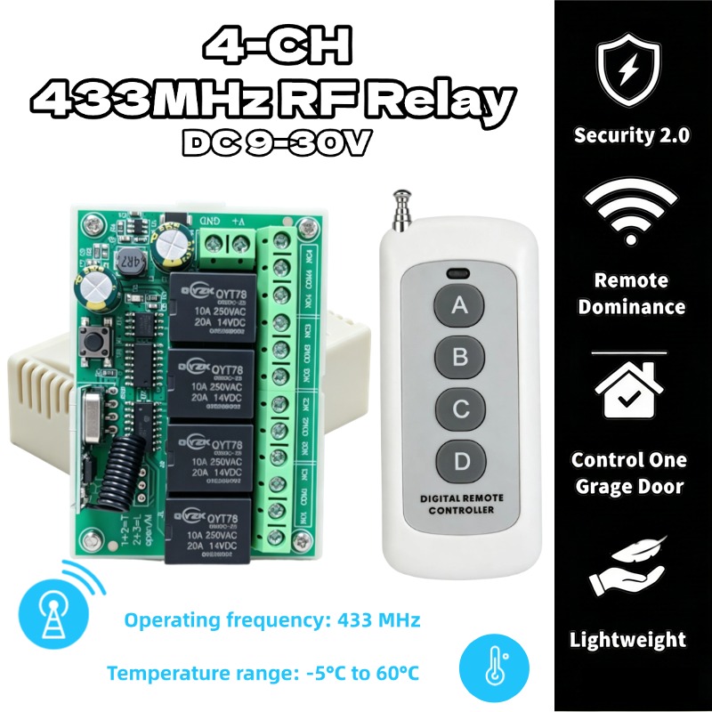 Relay Module 4 Channel - Module récepteur de relais universel sans