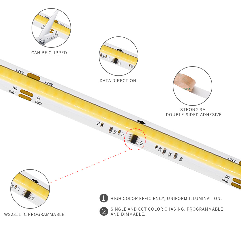 Bande lumineuse LED COB SPI WS - Neopixel avis et prix